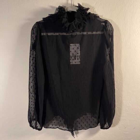 Zara Exaggerated Ruffle Blouse - Picture 4 of 7